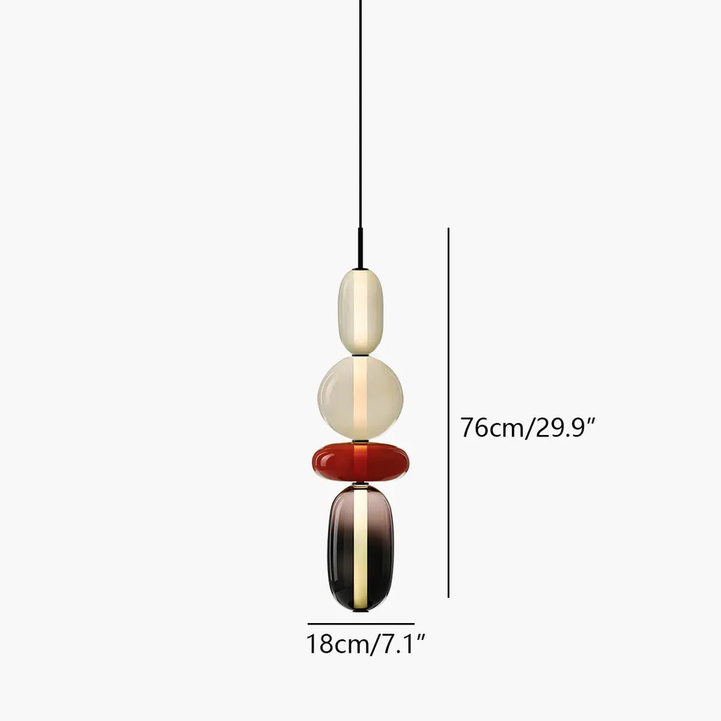 Candied Glass Pendant Light | Colorful Hand-Blown Shades & Soft Ambient Glow for Bedrooms, Kitchens, and Creative Interiors