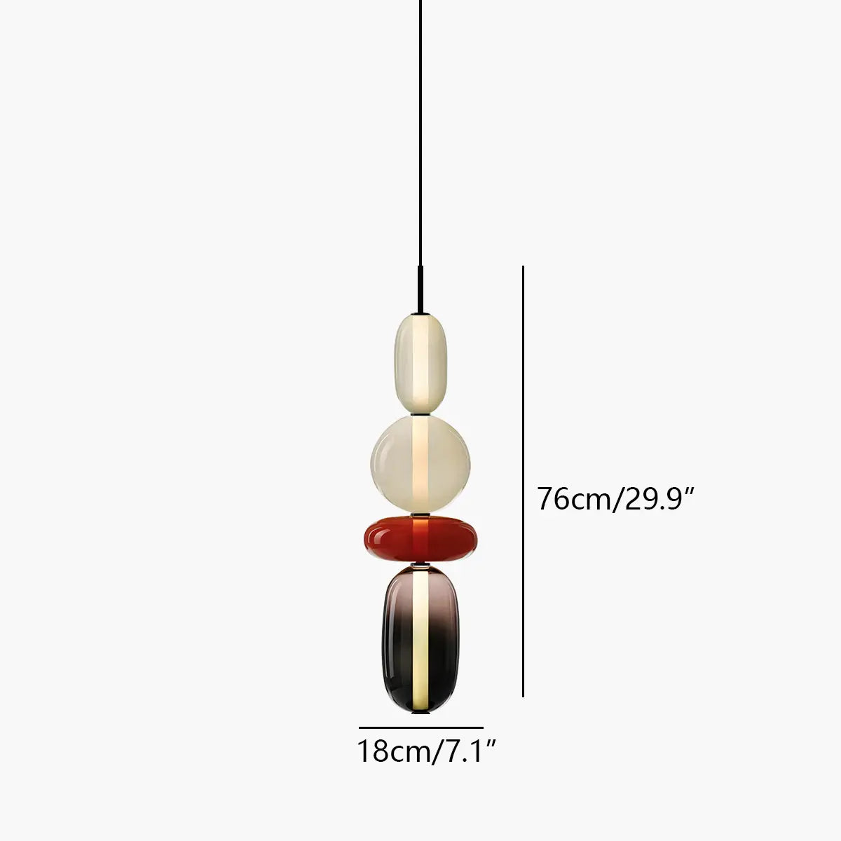 Candied Glass Pendant Light | Colorful Hand-Blown Shades & Soft Ambient Glow for Bedrooms, Kitchens, and Creative Interiors