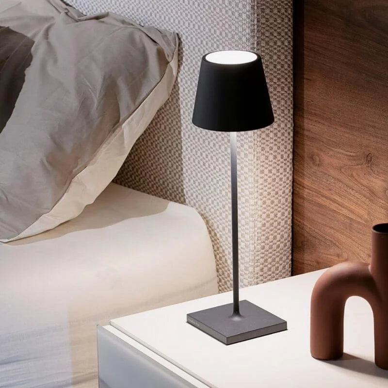 Modern Rechargeable LED Table Lamp – Wireless Touch Control Light with 10 Colors, 5200mAh Battery, IP65 Waterproof for Indoor & Outdoor Use