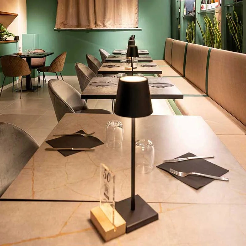 Modern Rechargeable LED Table Lamp – Wireless Touch Control Light with 10 Colors, 5200mAh Battery, IP65 Waterproof for Indoor & Outdoor Use