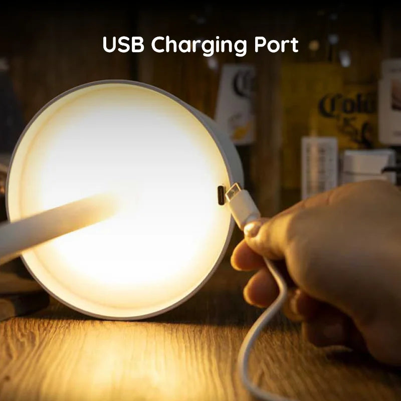 Modern Rechargeable LED Table Lamp – Wireless Touch Control Light with 10 Colors, 5200mAh Battery, IP65 Waterproof for Indoor & Outdoor Use