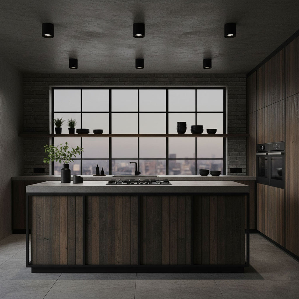 Modern LED Ceiling Light | Dimmable, Rugged Metal & Acrylic for Indoor Use, Available in Warm, Neutral, and Cool Light