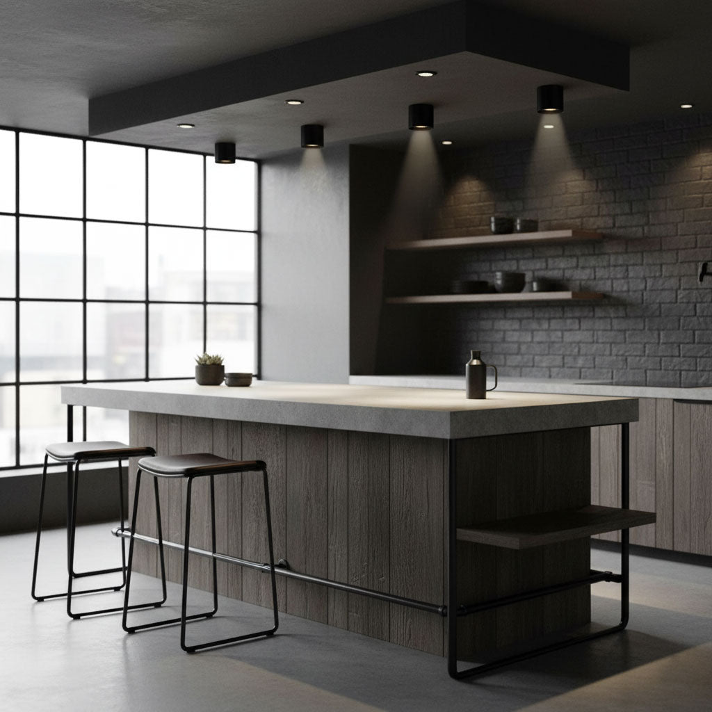 Modern LED Ceiling Light | Dimmable, Rugged Metal & Acrylic for Indoor Use, Available in Warm, Neutral, and Cool Light