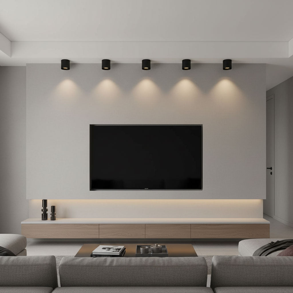 Modern LED Ceiling Light | Dimmable, Rugged Metal & Acrylic for Indoor Use, Available in Warm, Neutral, and Cool Light