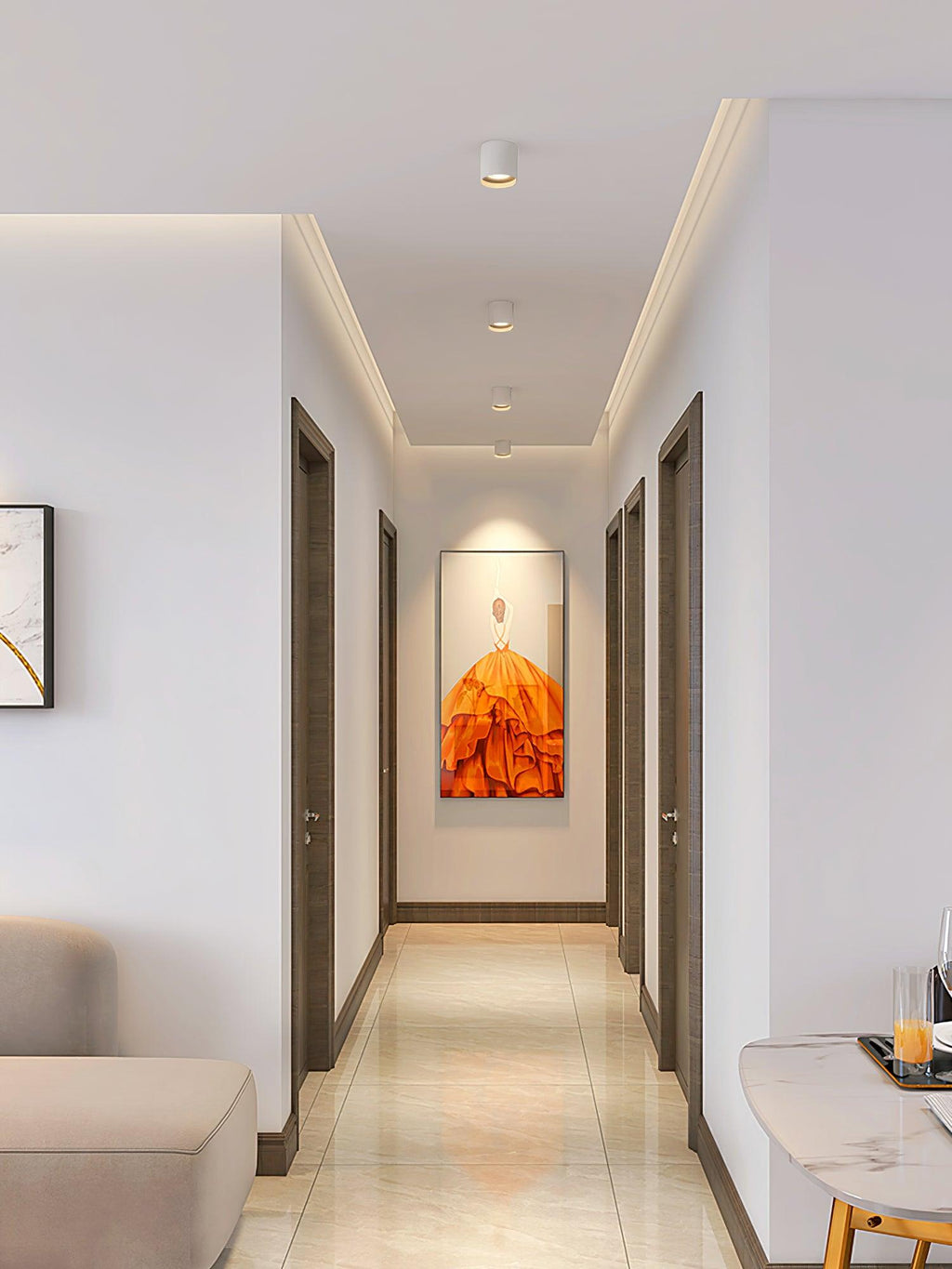 Modern LED Ceiling Light | Dimmable, Rugged Metal & Acrylic for Indoor Use, Available in Warm, Neutral, and Cool Light