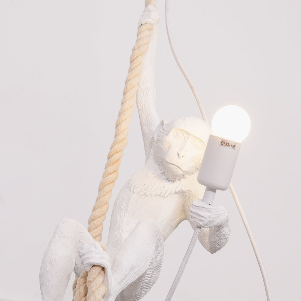 Monkey Pendant Lamp | Glossy Resin, Indoor Use & Perfect for Ambient Lighting