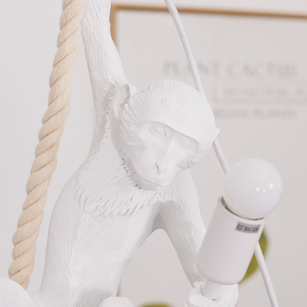 Monkey Pendant Lamp | Glossy Resin, Indoor Use & Perfect for Ambient Lighting