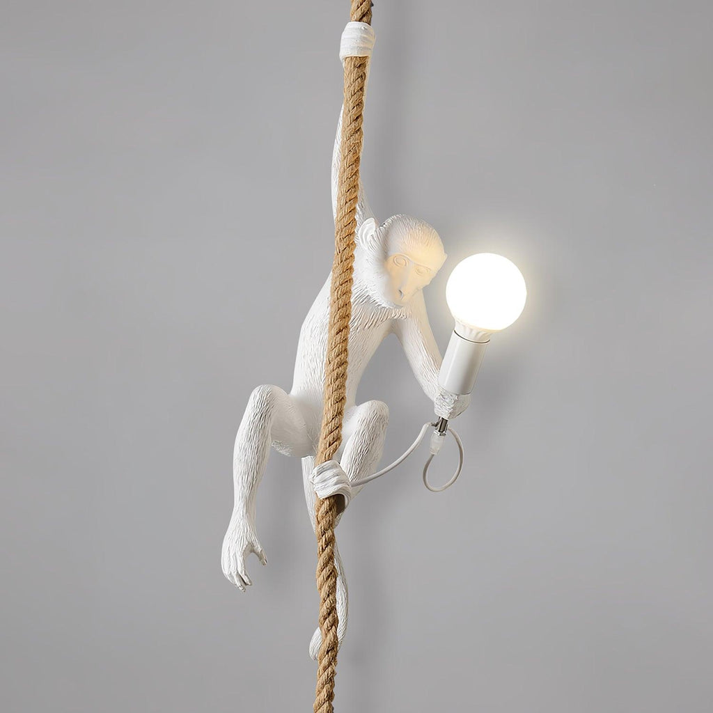 Monkey Pendant Lamp | Glossy Resin, Indoor Use & Perfect for Ambient Lighting