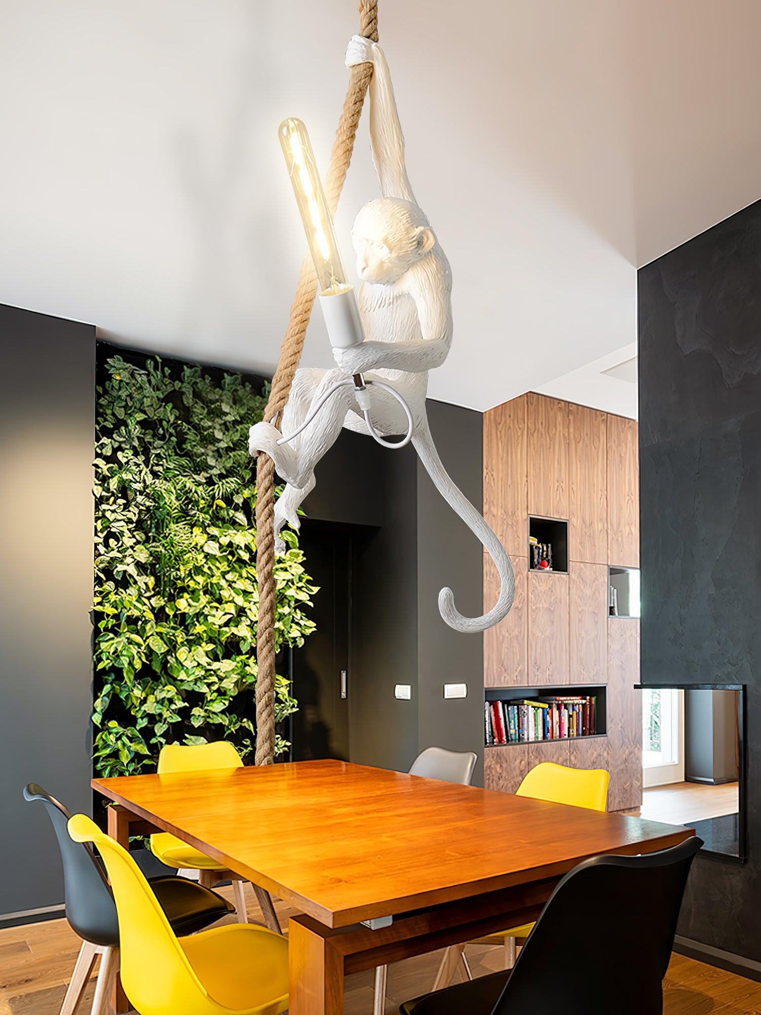 Monkey Pendant Lamp | Glossy Resin, Indoor Use & Perfect for Ambient Lighting