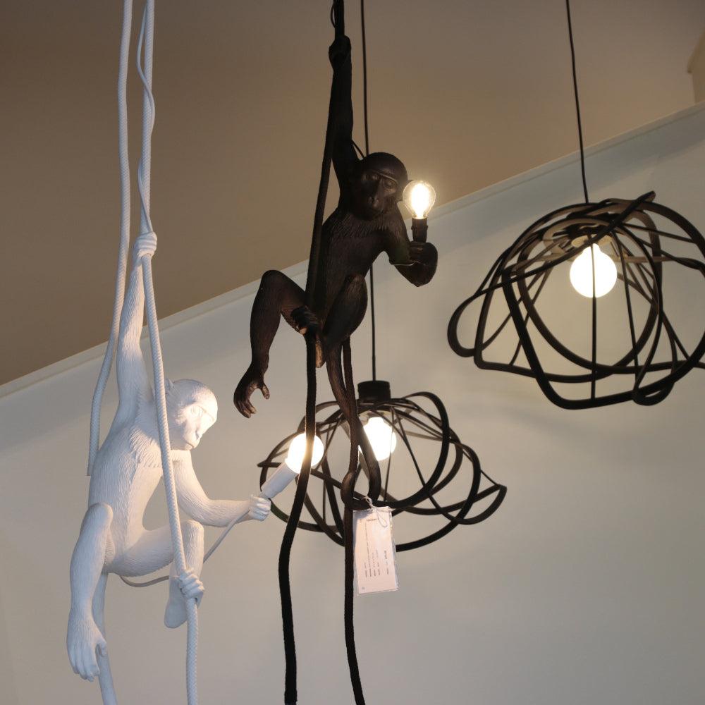 Monkey Pendant Lamp | Glossy Resin, Indoor Use & Perfect for Ambient Lighting
