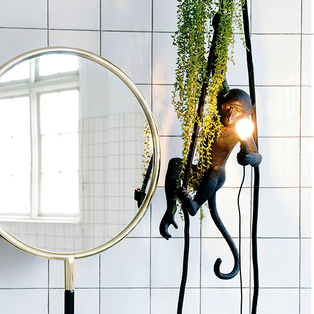 Monkey Pendant Lamp | Glossy Resin, Indoor Use & Perfect for Ambient Lighting