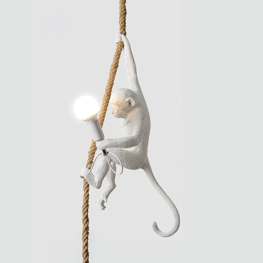 Monkey Pendant Lamp | Glossy Resin, Indoor Use & Perfect for Ambient Lighting