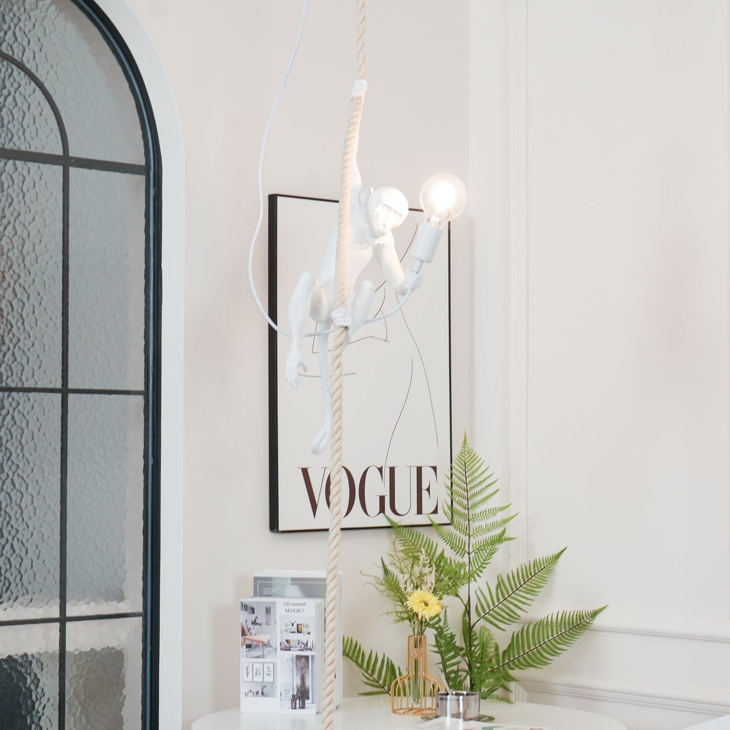 Monkey Pendant Lamp | Glossy Resin, Indoor Use & Perfect for Ambient Lighting