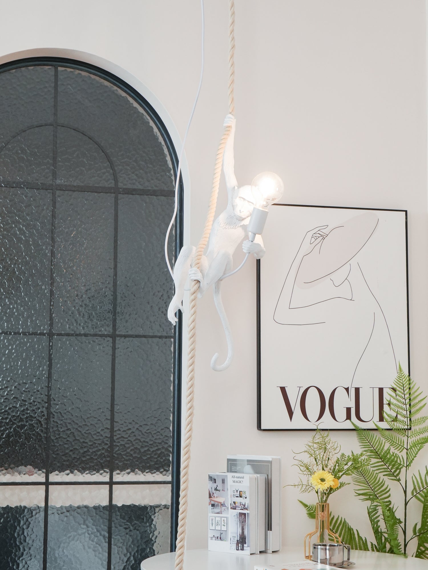 Monkey Pendant Lamp | Glossy Resin, Indoor Use & Perfect for Ambient Lighting