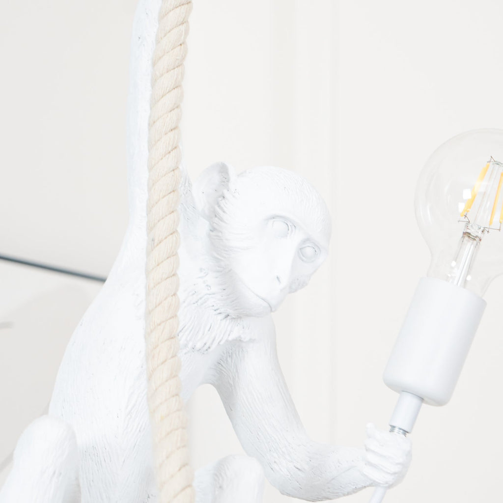 Monkey Pendant Lamp | Glossy Resin, Indoor Use & Perfect for Ambient Lighting