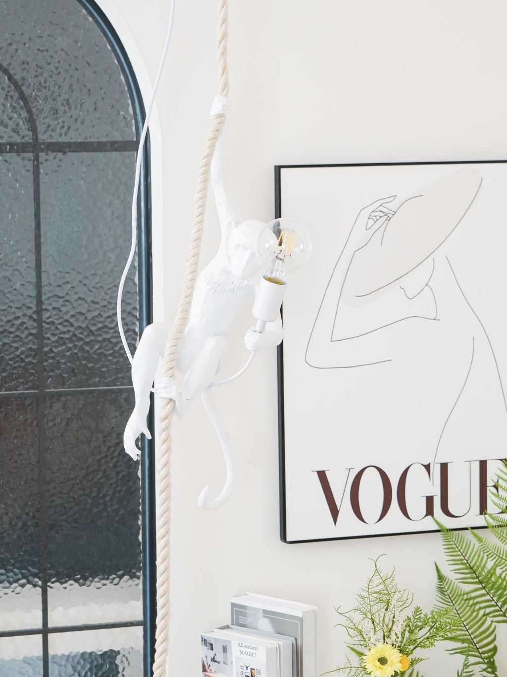 Monkey Pendant Lamp | Glossy Resin, Indoor Use & Perfect for Ambient Lighting