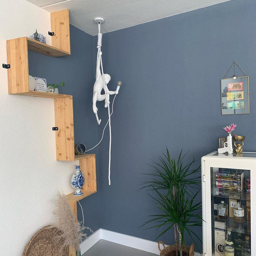 Monkey Pendant Lamp | Glossy Resin, Indoor Use & Perfect for Ambient Lighting