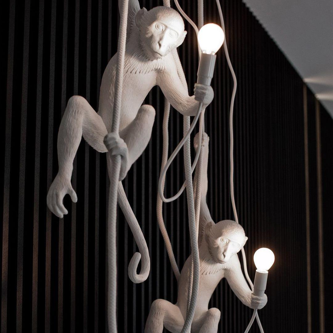 Monkey Pendant Lamp | Glossy Resin, Indoor Use & Perfect for Ambient Lighting