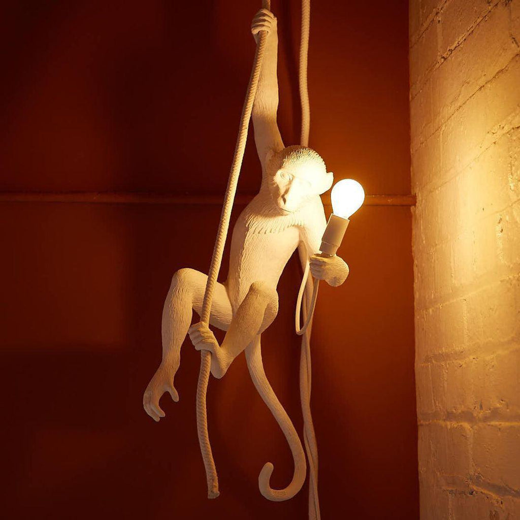 Monkey Pendant Lamp | Glossy Resin, Indoor Use & Perfect for Ambient Lighting