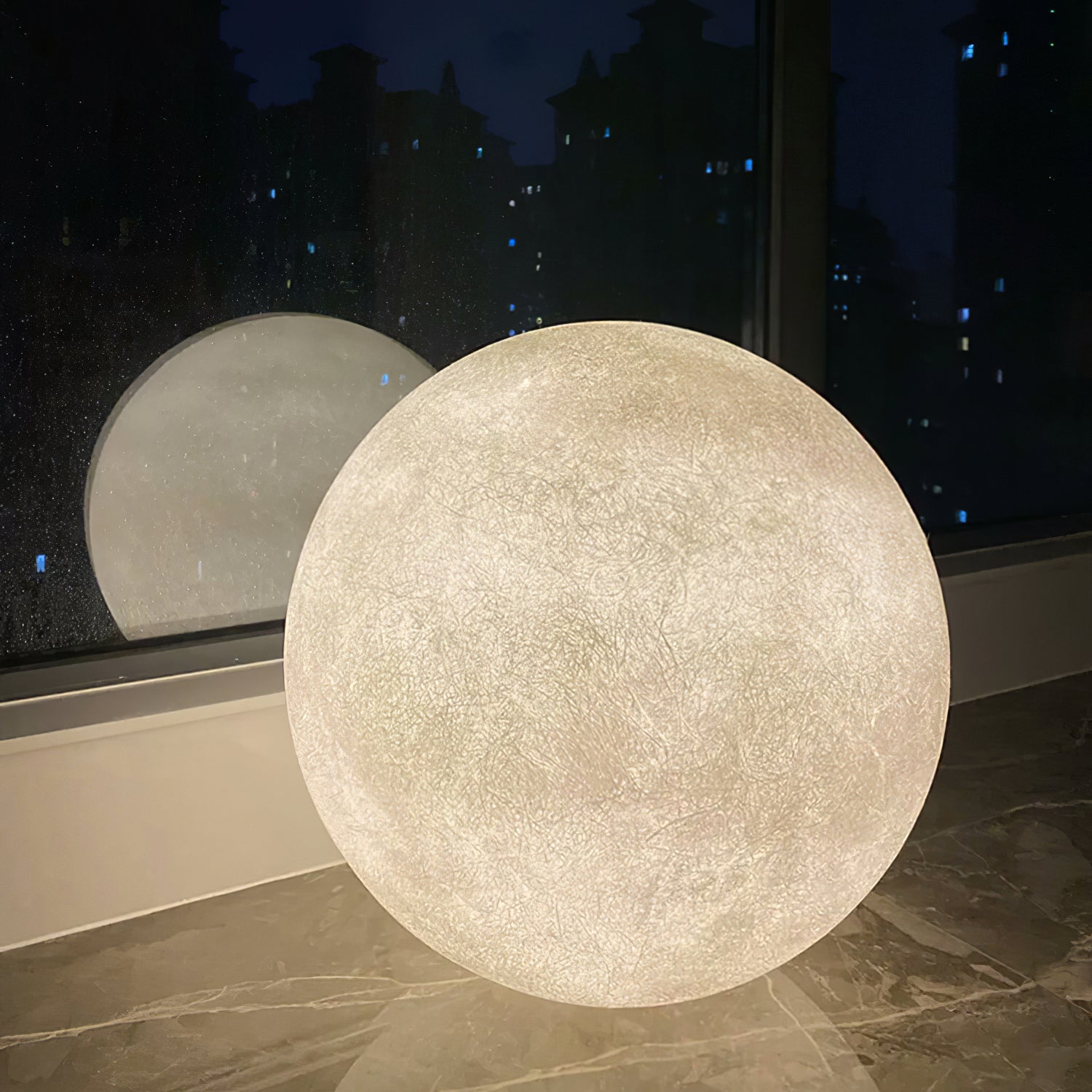 Moon Table Lamp | LED, Warm & Cool Light Options for Nightstands and Desks
