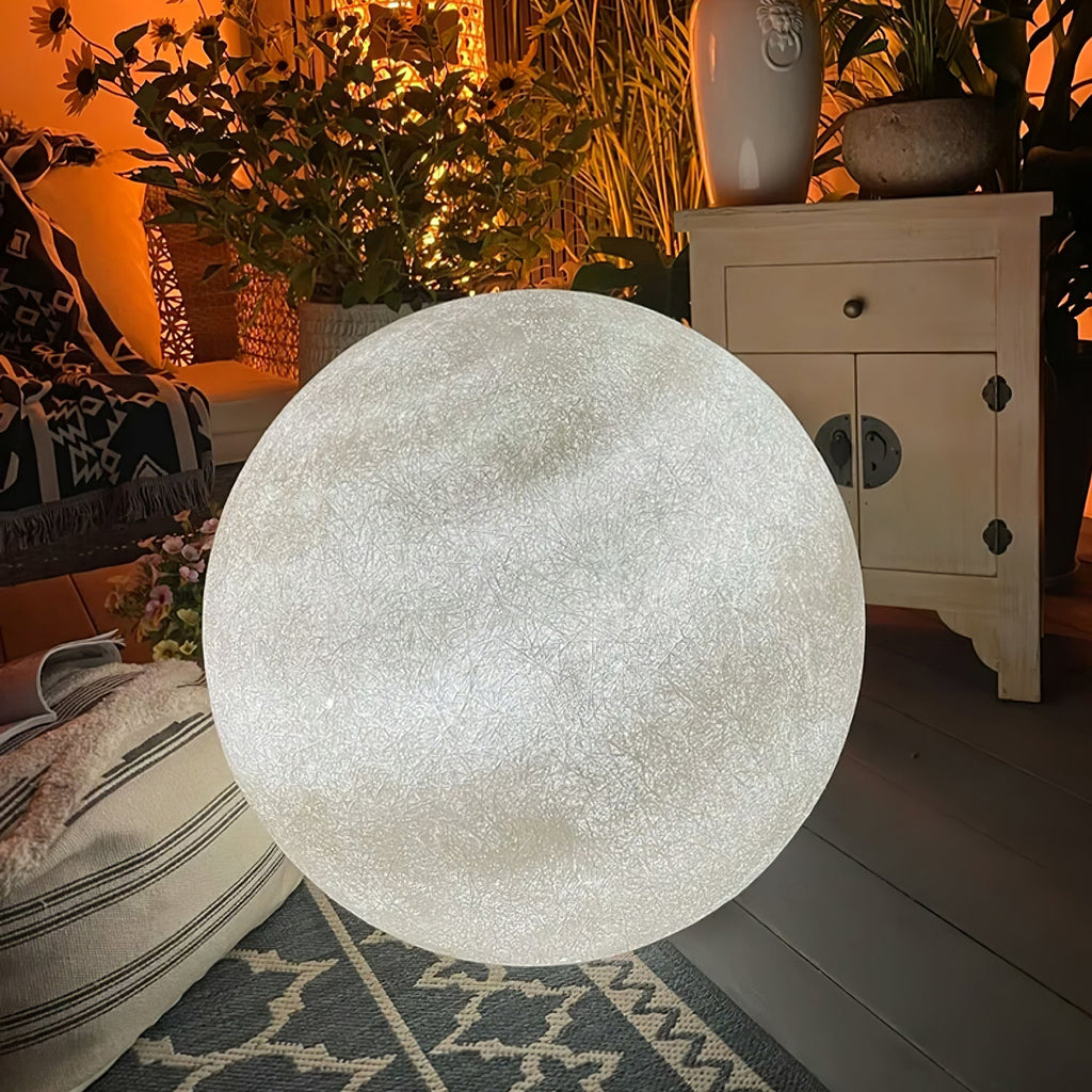 Moon Table Lamp | LED, Warm & Cool Light Options for Nightstands and Desks