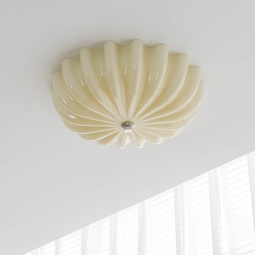 Murano Glass Flush Ceiling Light | Dimmable, Warm & Cool Light Options for Indoor Use