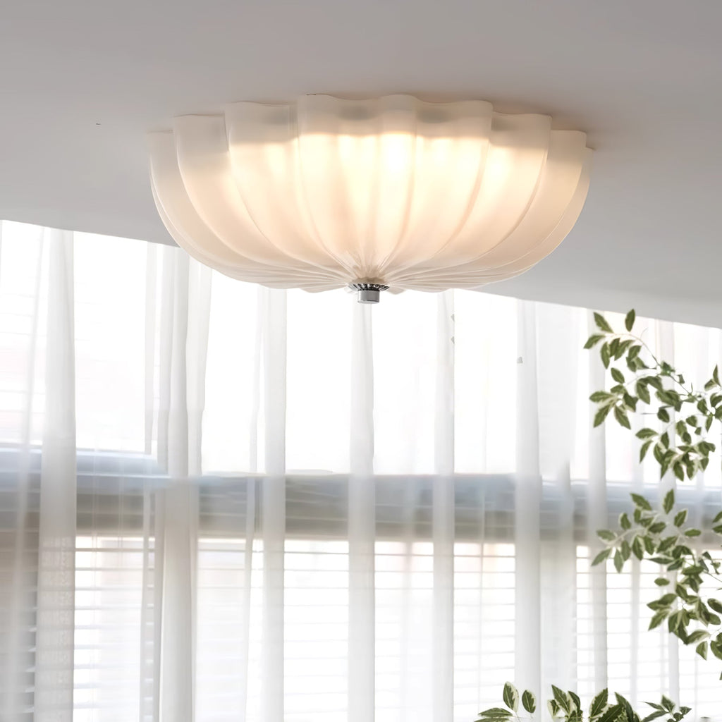 Murano Glass Flush Ceiling Light | Dimmable, Warm & Cool Light Options for Indoor Use