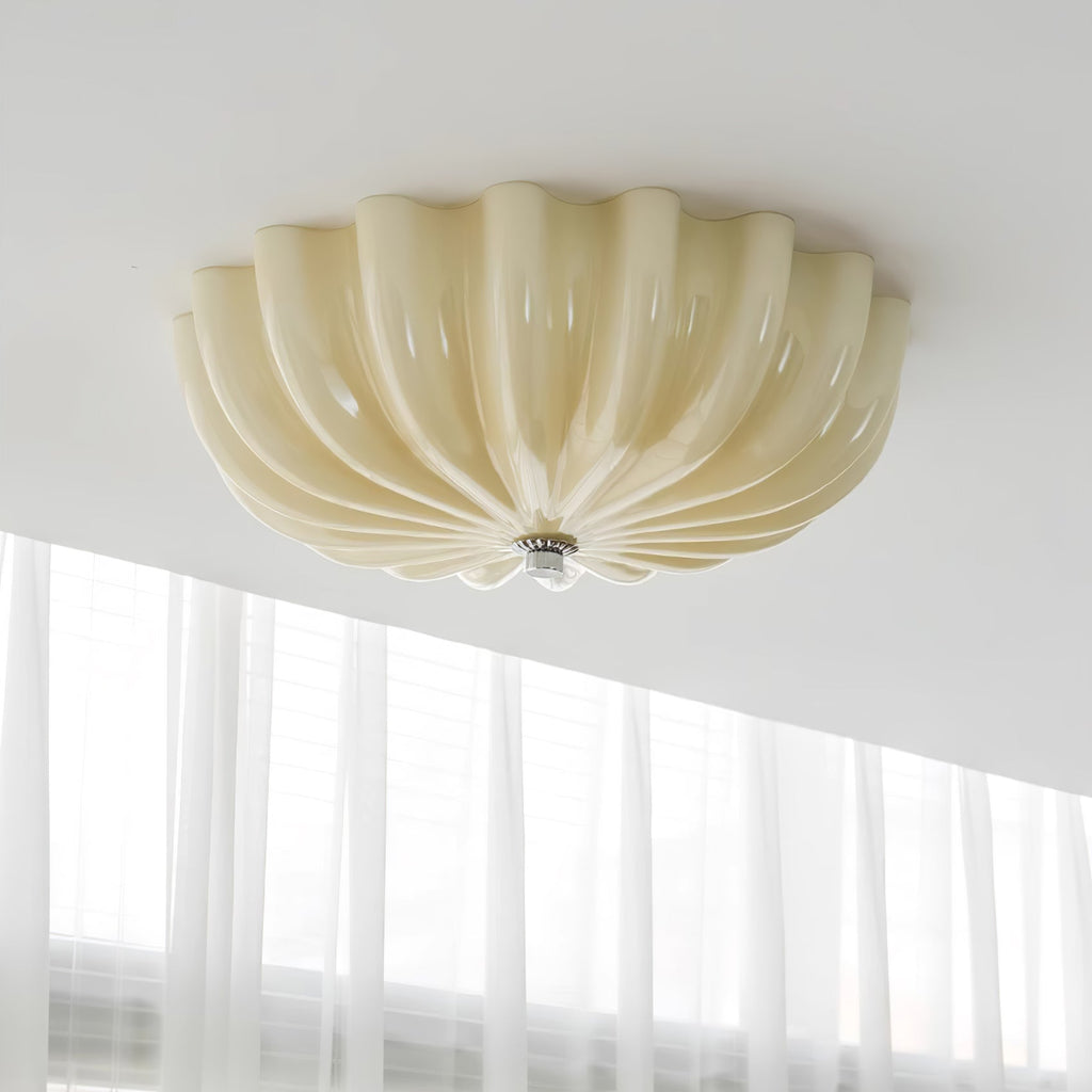 Murano Glass Flush Ceiling Light | Dimmable, Warm & Cool Light Options for Indoor Use