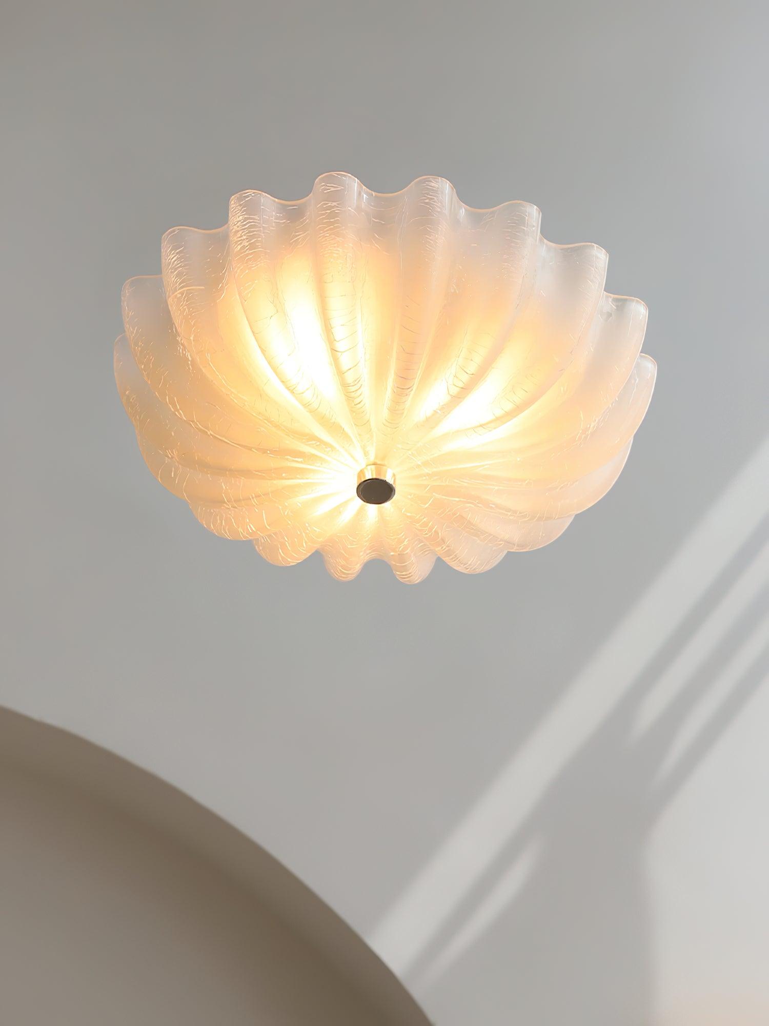 Murano Glass Flush Ceiling Light | Dimmable, Warm & Cool Light Options for Indoor Use