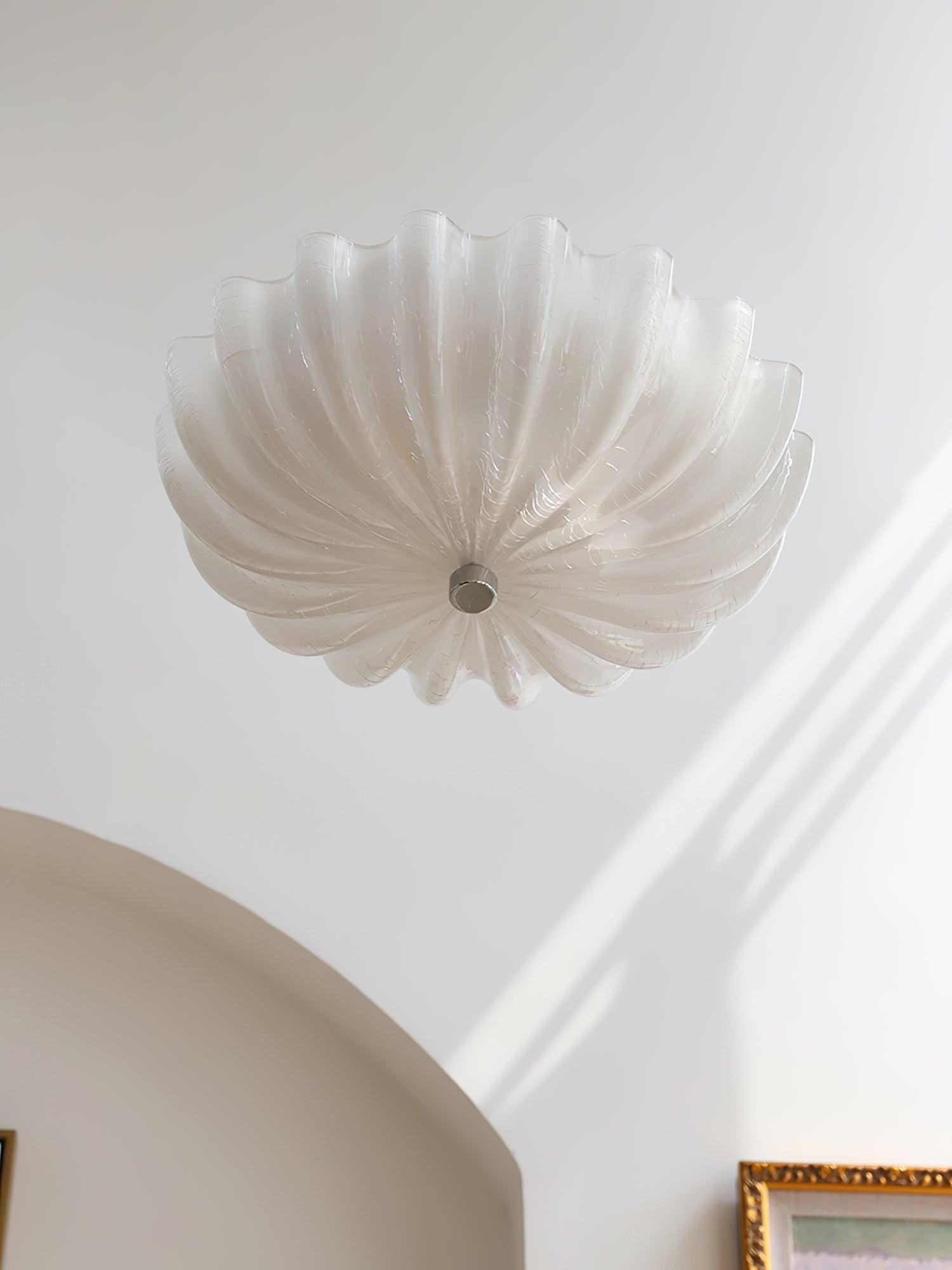 Murano Glass Flush Ceiling Light | Dimmable, Warm & Cool Light Options for Indoor Use