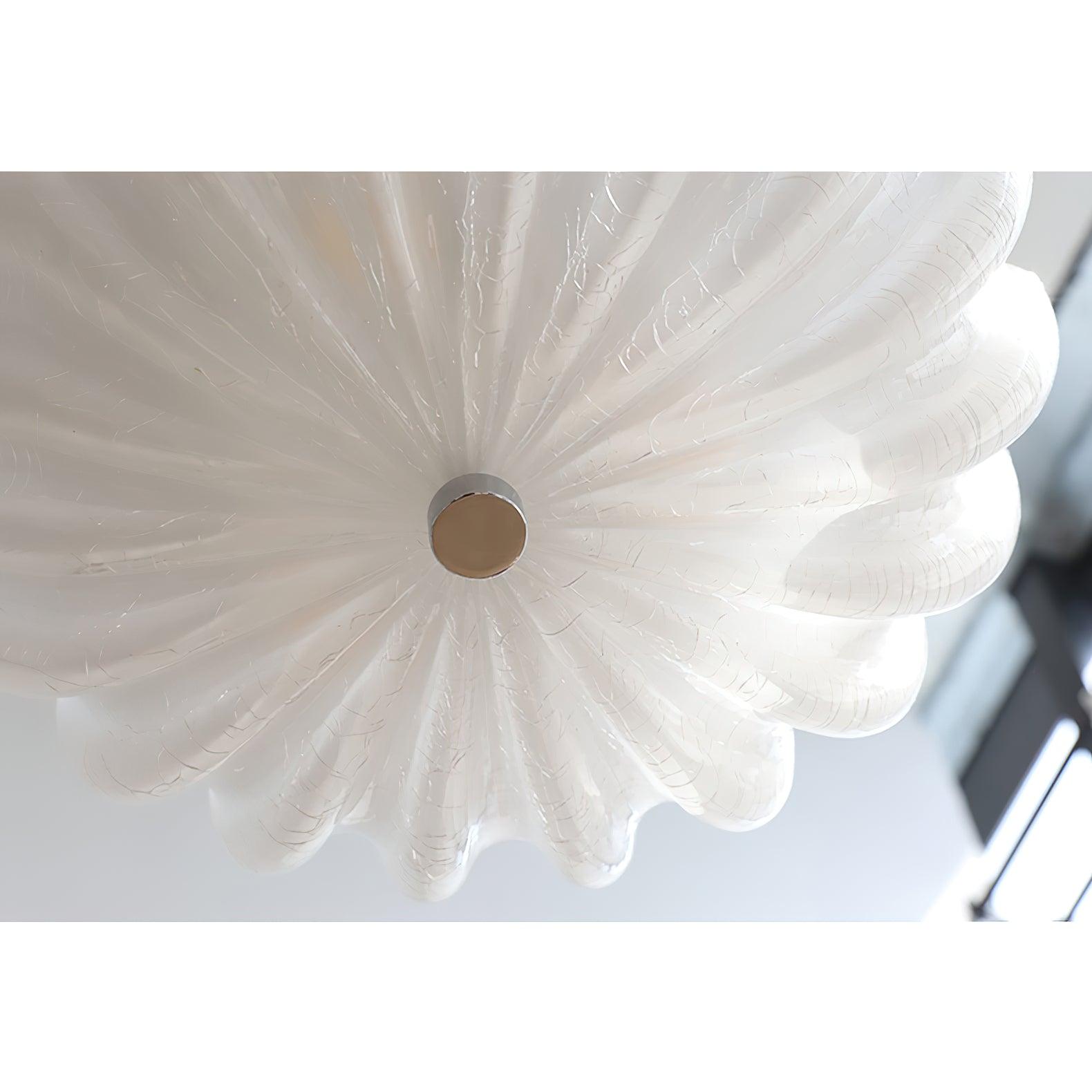Murano Glass Flush Ceiling Light | Dimmable, Warm & Cool Light Options for Indoor Use