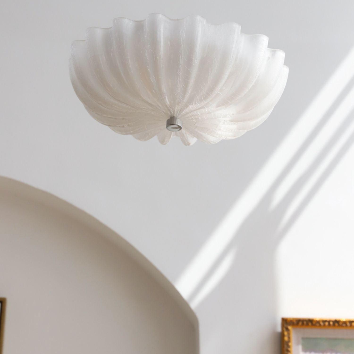 Murano Glass Flush Ceiling Light | Dimmable, Warm & Cool Light Options for Indoor Use