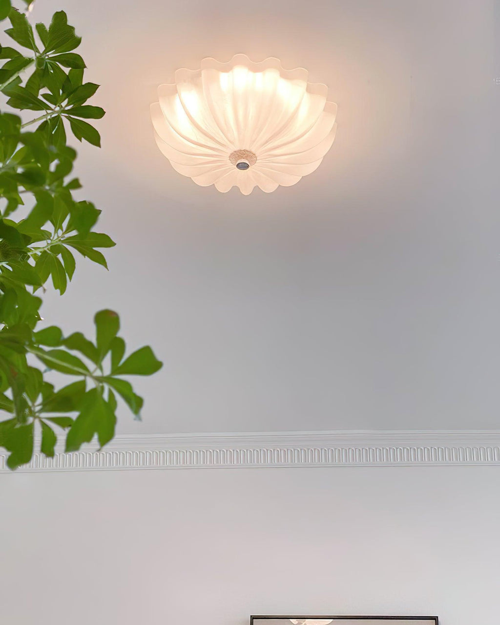 Murano Glass Flush Ceiling Light | Dimmable, Warm & Cool Light Options for Indoor Use