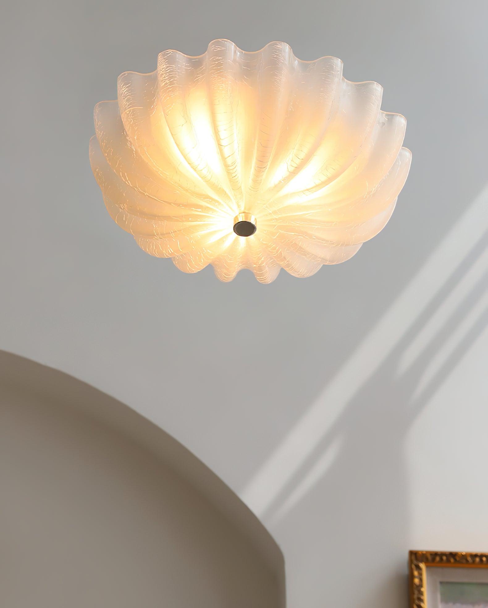 Murano Glass Flush Ceiling Light | Dimmable, Warm & Cool Light Options for Indoor Use
