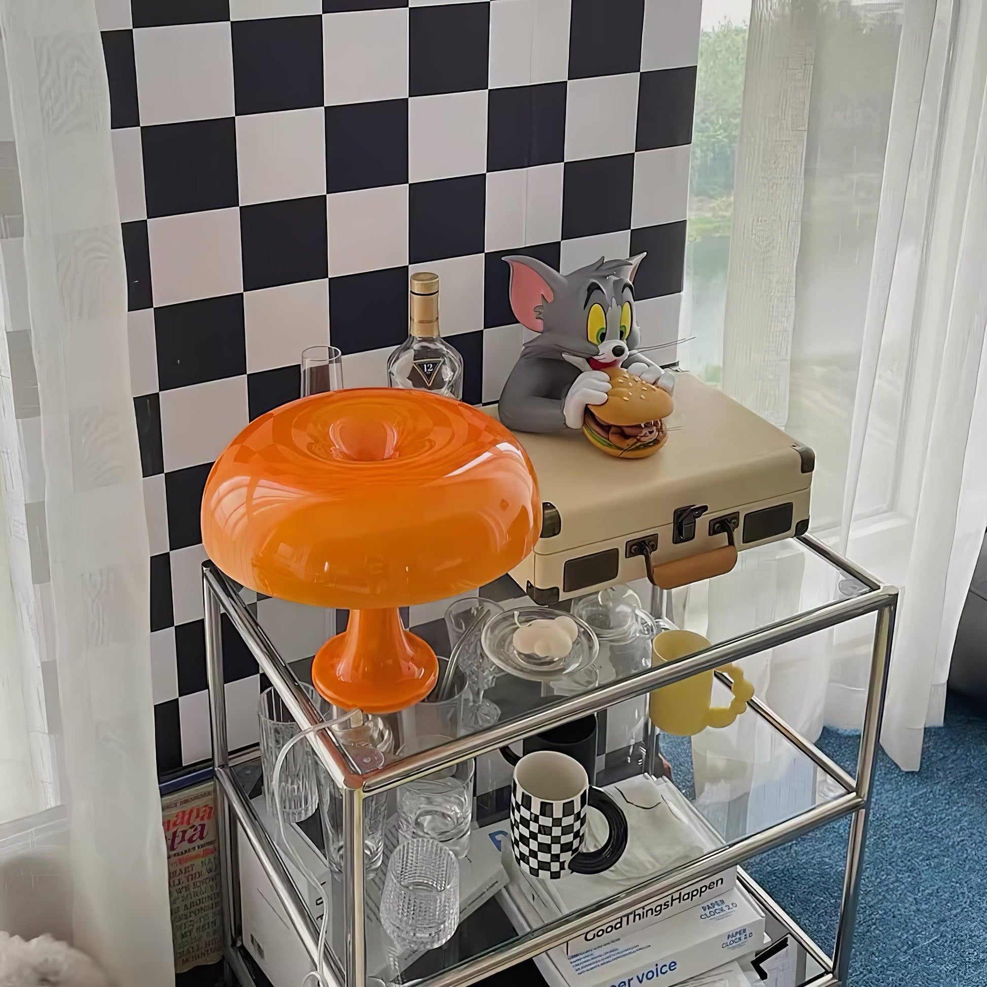 Mushroom Table Lamp | Playful ABS Design with LED Bulb for Home and Office Decor