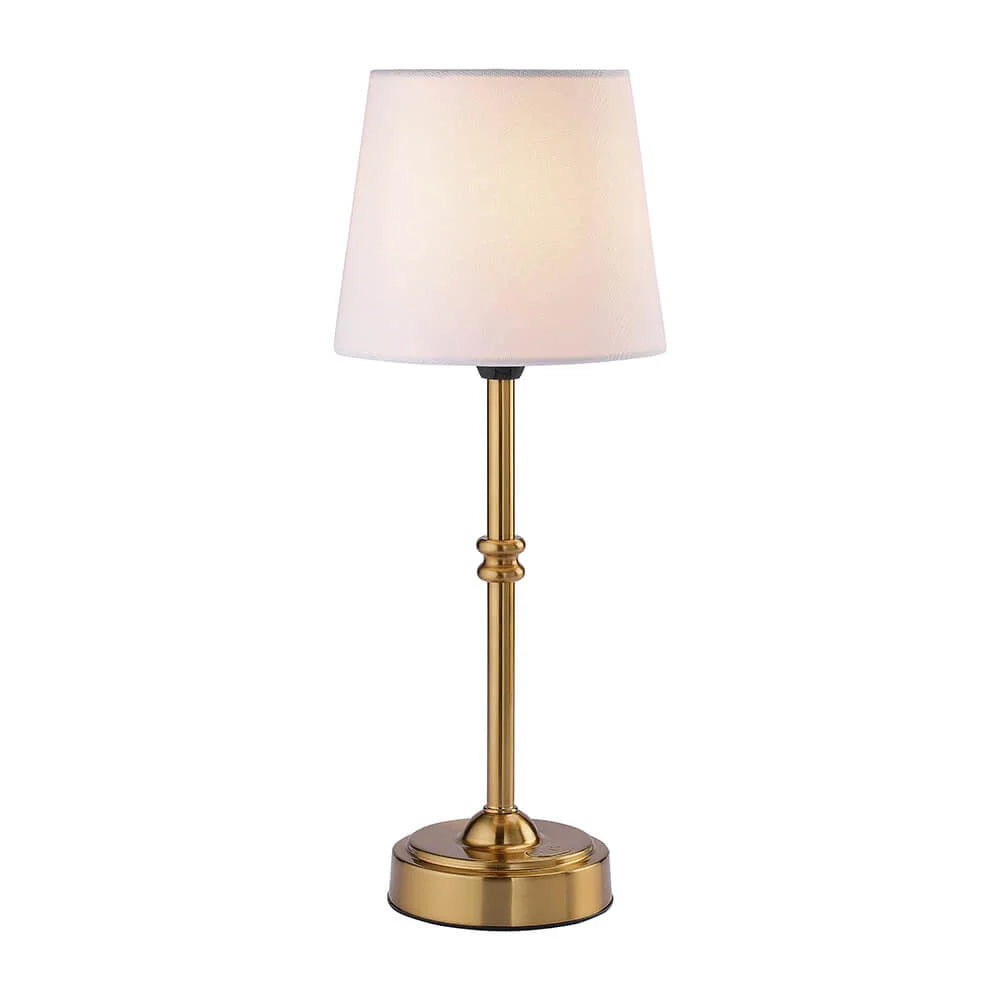 Cordless Brass Lamp for Living Room Battery Powered for Mantle & Table Versatile Decor Solution