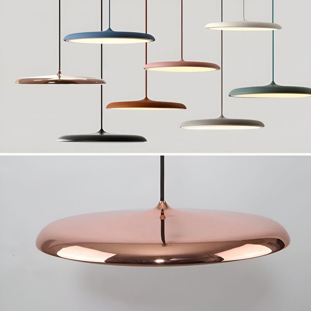 Modern Nordic Flying Saucer Pendant Light Fixture for Kitchen Island, Dining Table & Living Room Decor