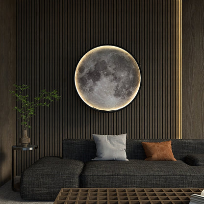 Large Moon Wall Light with Mood Control - Luxury Moonlight Lamp for Bedrooms | Rotating Crescent Moon Sconce