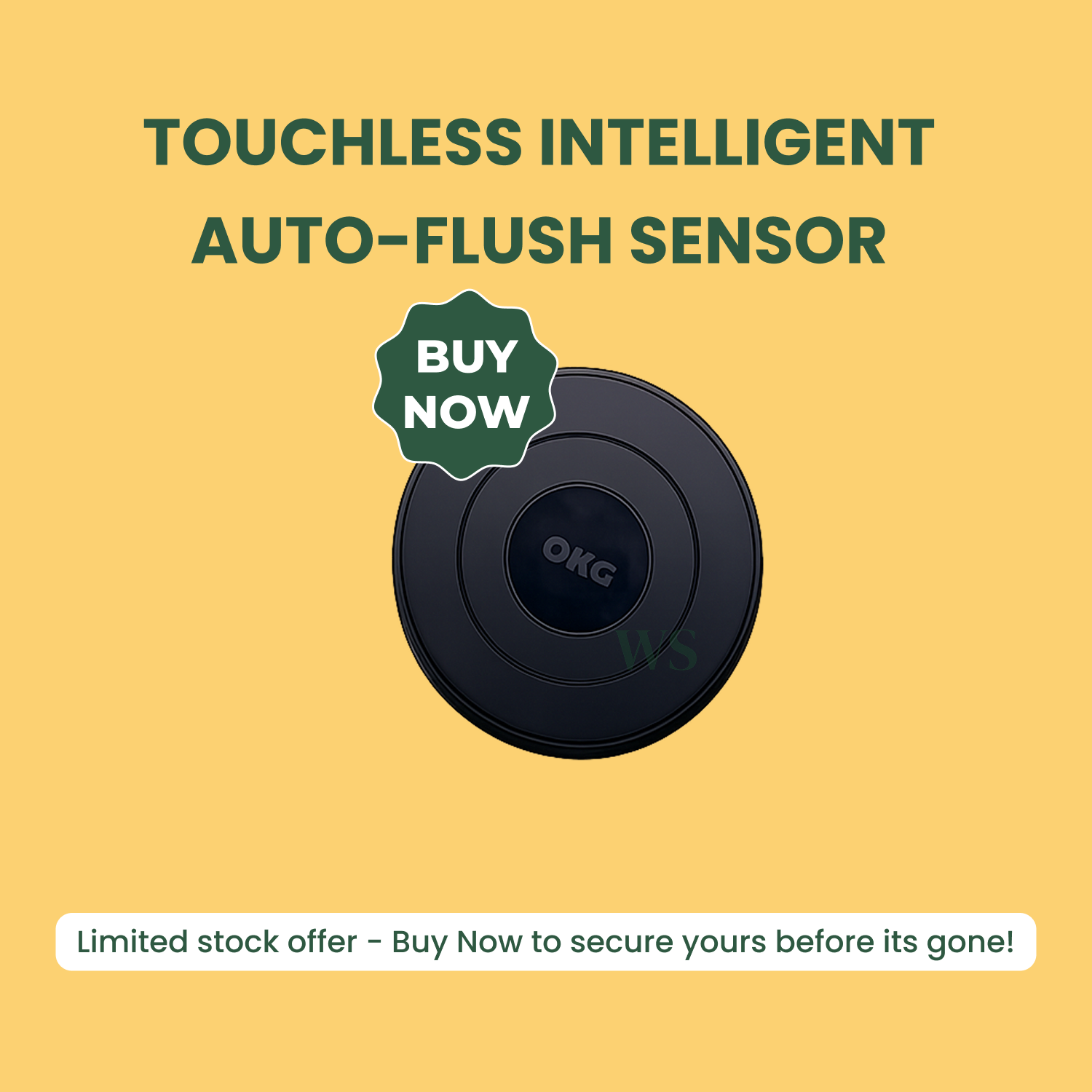 Touchless Intelligent Auto-Flush Sensor - Adjustable Automatic Toilet Flush Kit