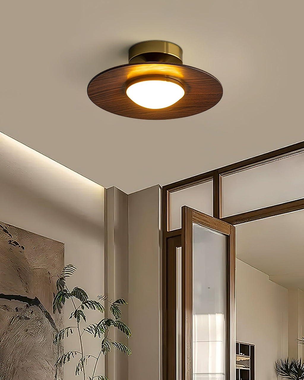 LED Ceiling Lamp - Modern Round Fixture with Adjustable Brightness for Living Room & Bedroom Lighting