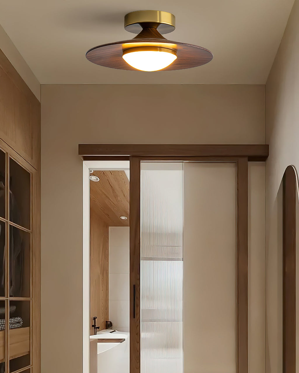 LED Ceiling Lamp - Modern Round Fixture with Adjustable Brightness for Living Room & Bedroom Lighting