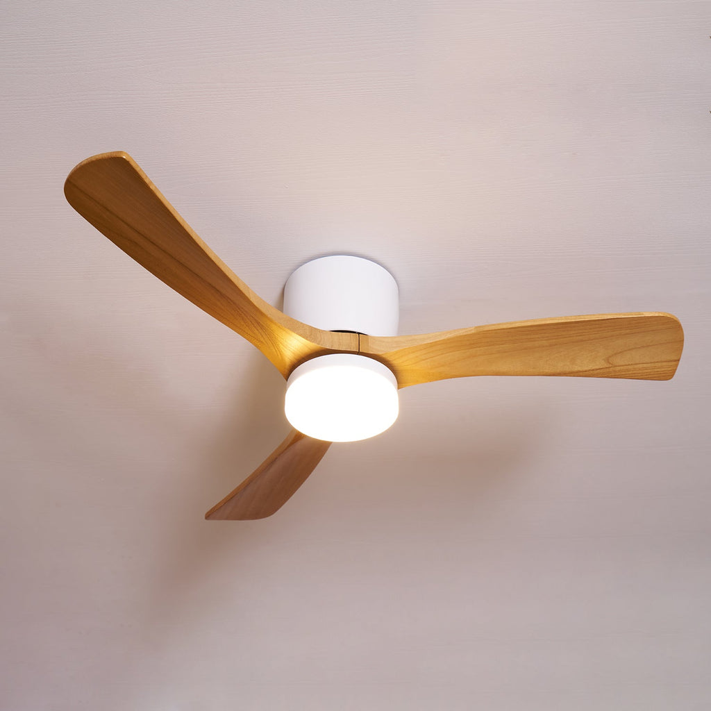 Nordic Wooden Ceiling Fan Light | LED, 6-Speed Control & Ideal for Indoor Spaces, Available in 42", 48", 52" Sizes