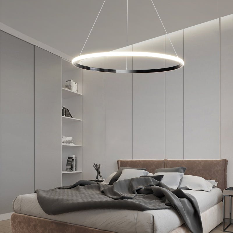 Orrery Rings Chandelier | Integrated LED, Brass Construction & Ideal for Modern Interiors and Luxury Spaces