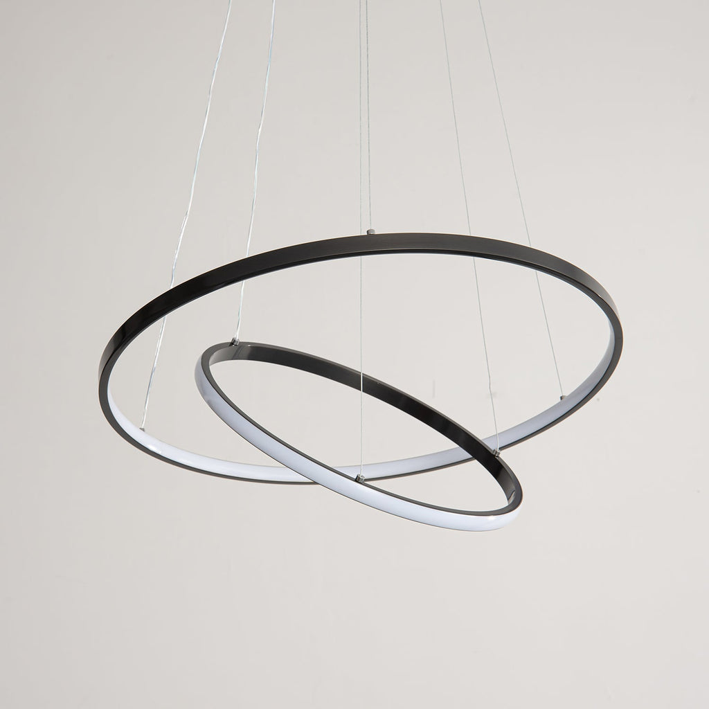Orrery Rings Chandelier | Integrated LED, Brass Construction & Ideal for Modern Interiors and Luxury Spaces