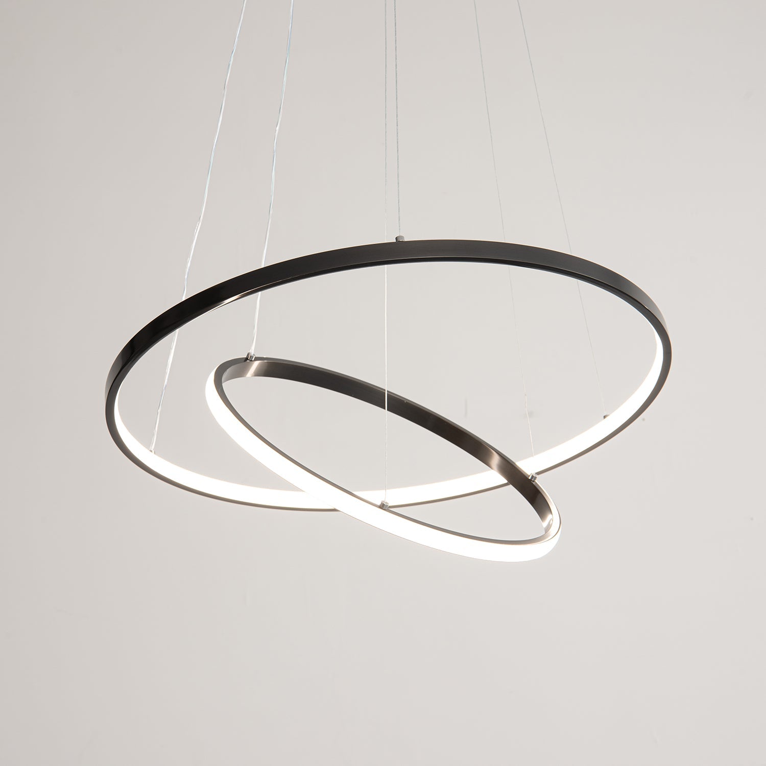 Orrery Rings Chandelier | Integrated LED, Brass Construction & Ideal for Modern Interiors and Luxury Spaces