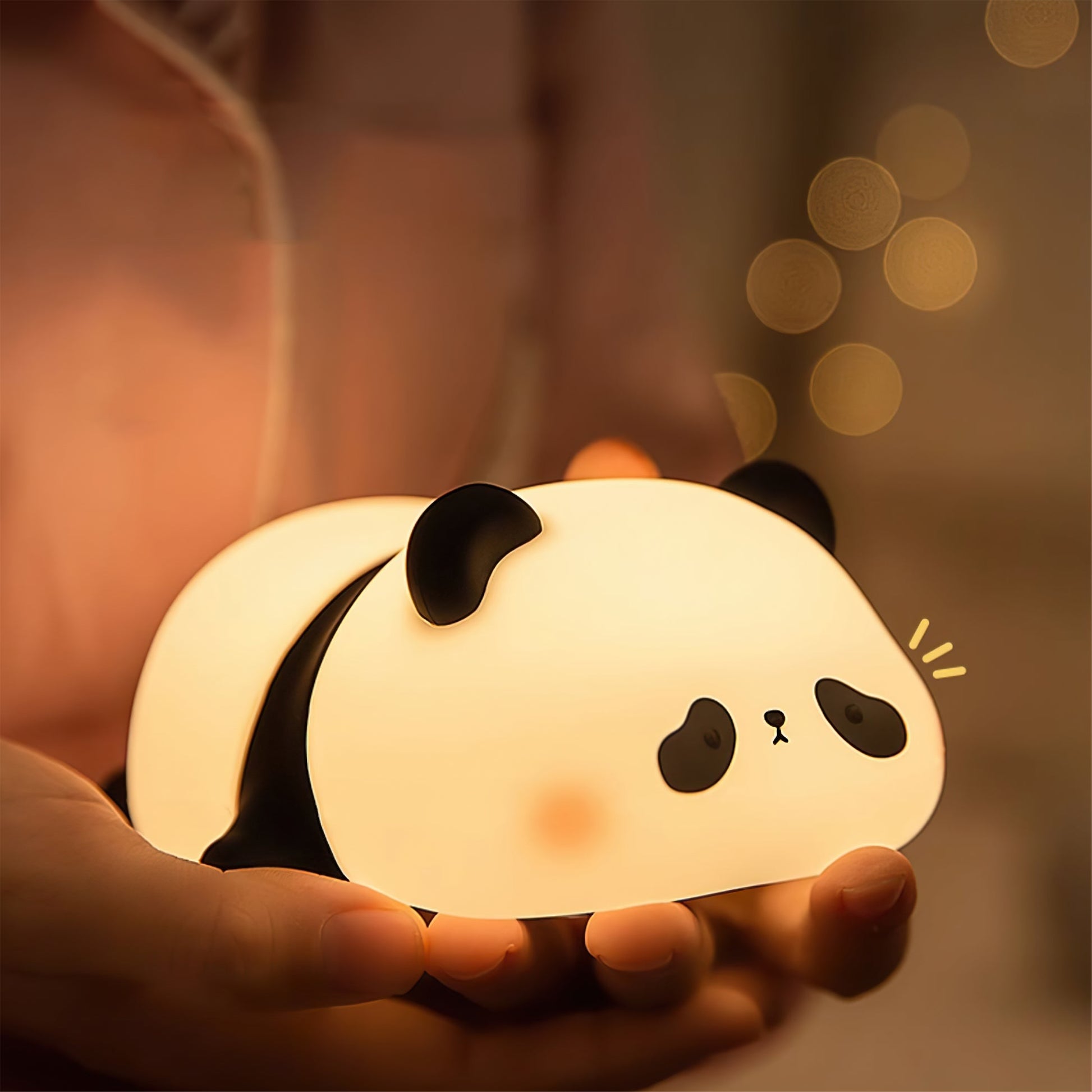 LED Panda Table Lamp with Adjustable Brightness for Kids' Room & Nursery Lighting