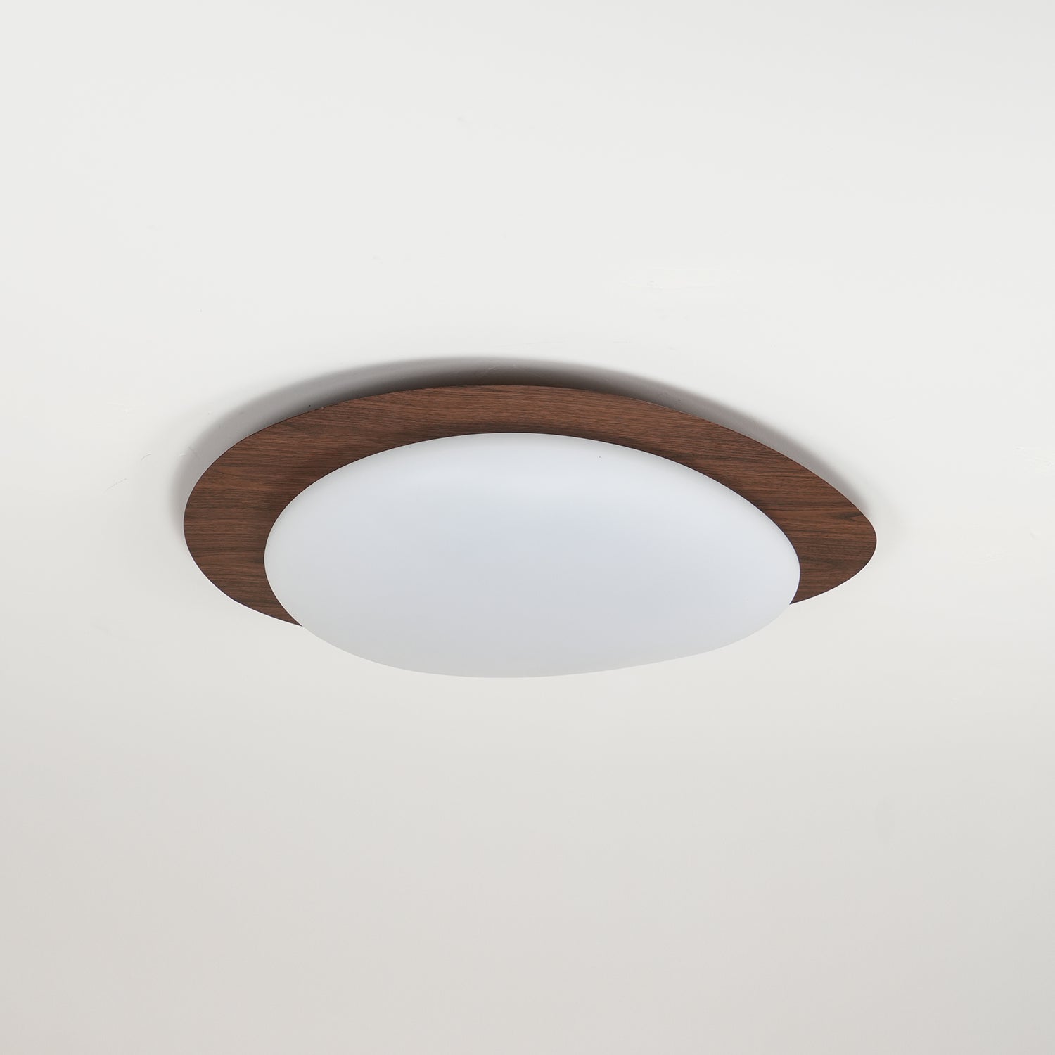Pebble Ceiling Light | Dimmable, Walnut Wood Grain Design for Indoor Home Decor