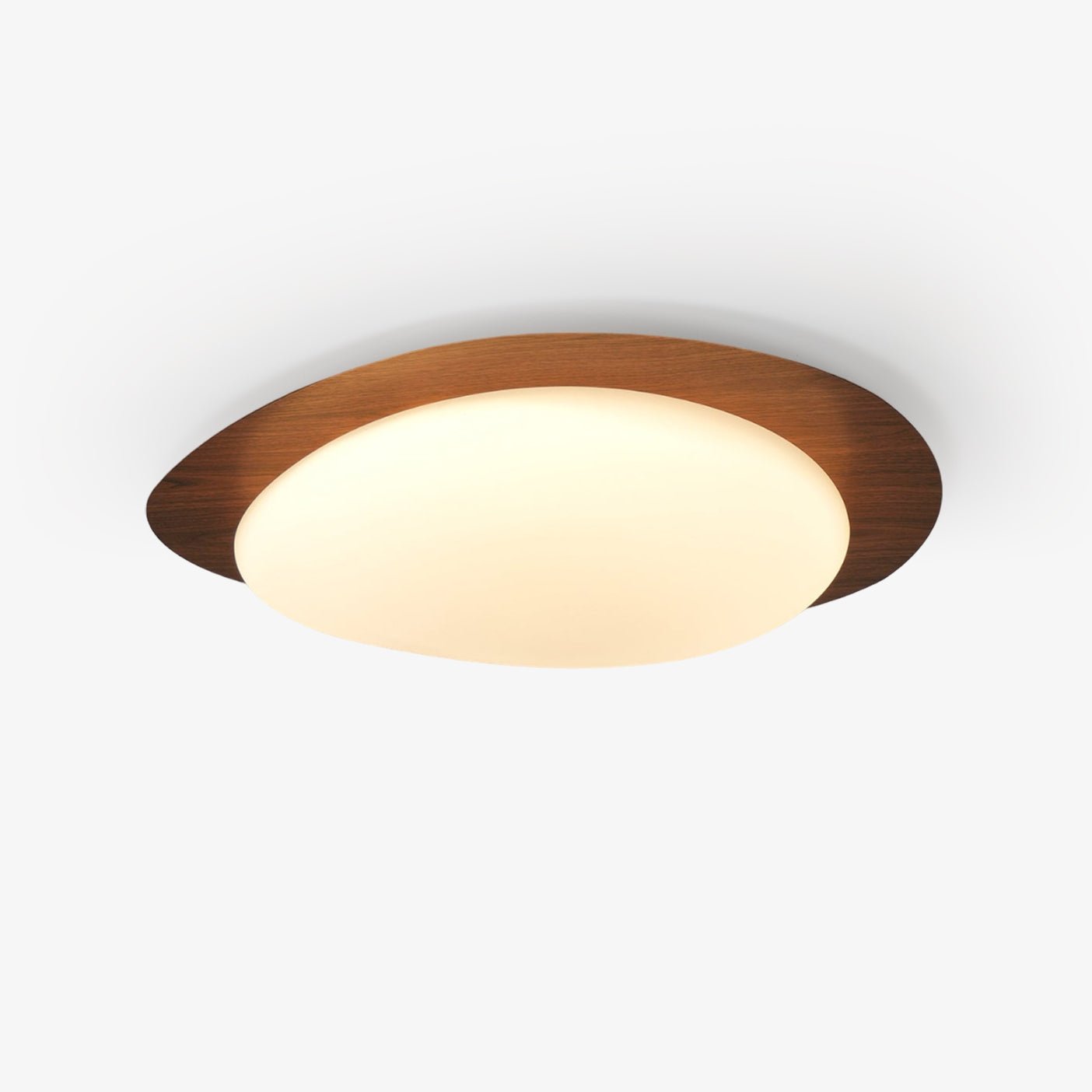 Pebble Ceiling Light | Dimmable, Walnut Wood Grain Design for Indoor Home Decor