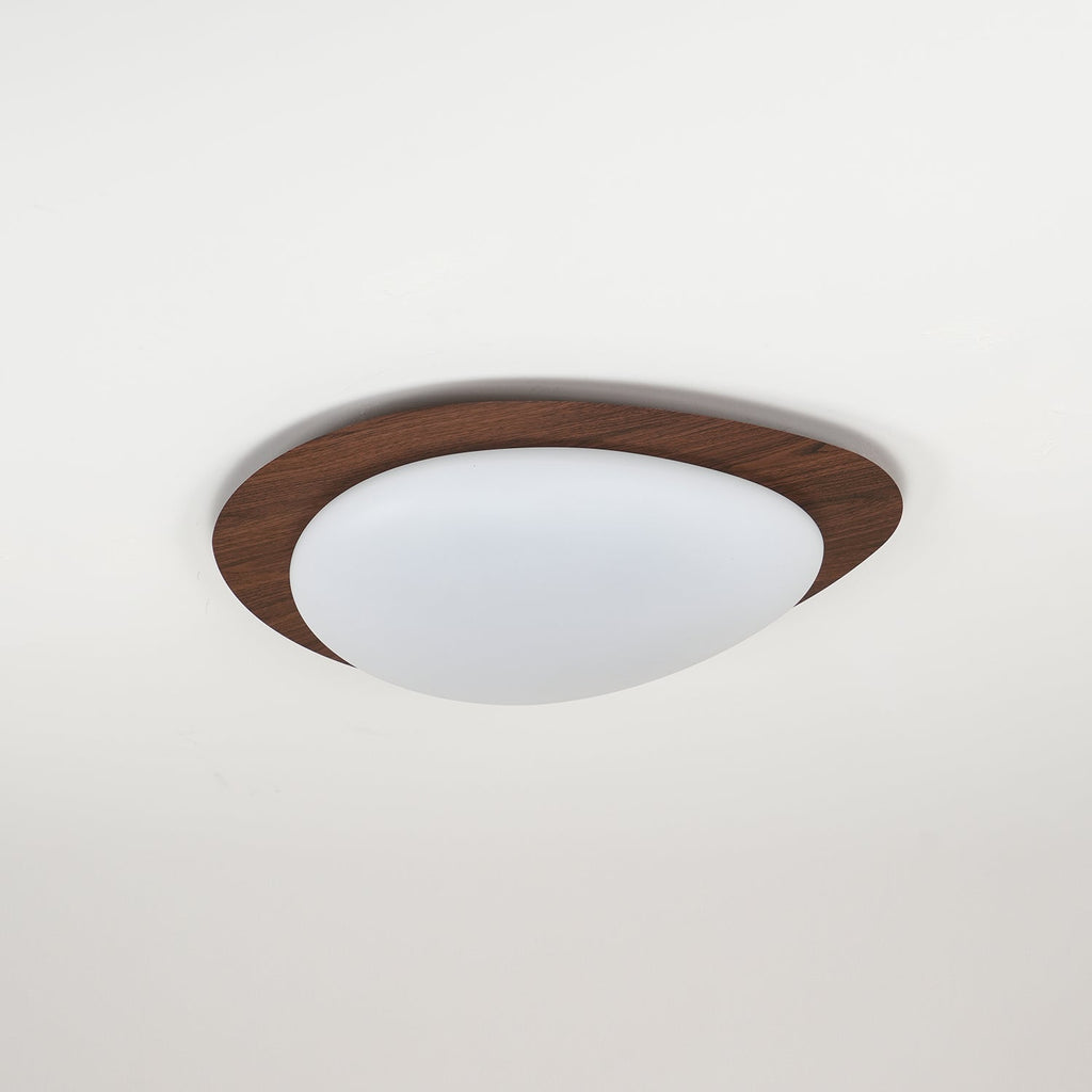 Pebble Ceiling Light | Dimmable, Walnut Wood Grain Design for Indoor Home Decor