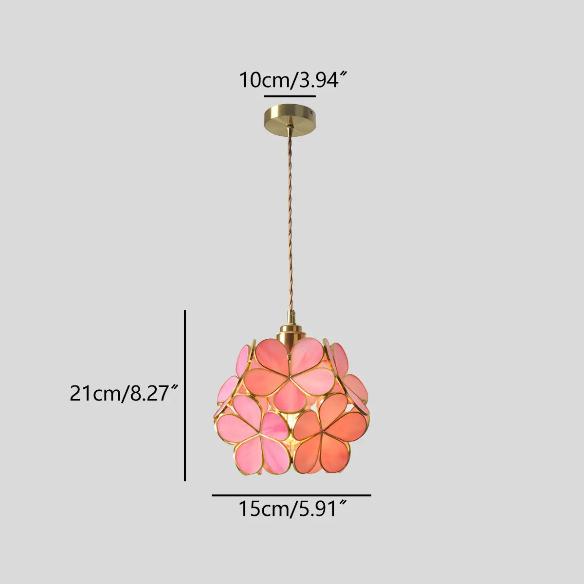 Handcrafted Stained Glass Pendant Light | Cherry Blossom Design for Dining Rooms, Kitchens & Bedrooms